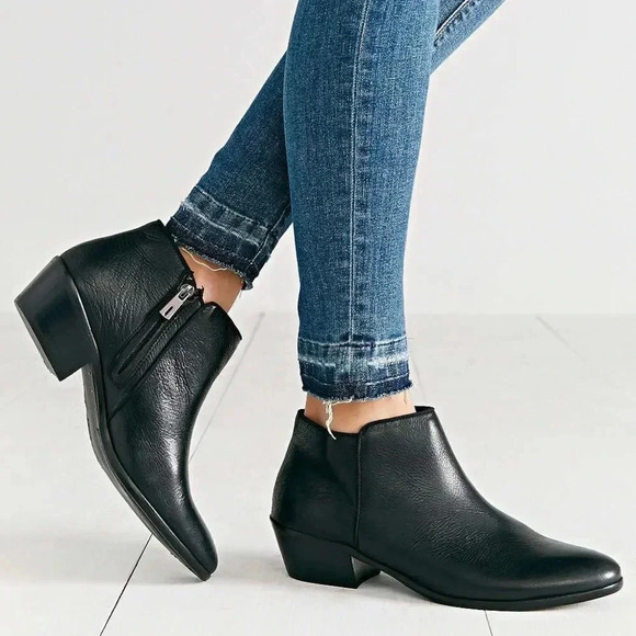 Sam Edelman Petty Leather Ankle Bootie - Picture 1 of 8